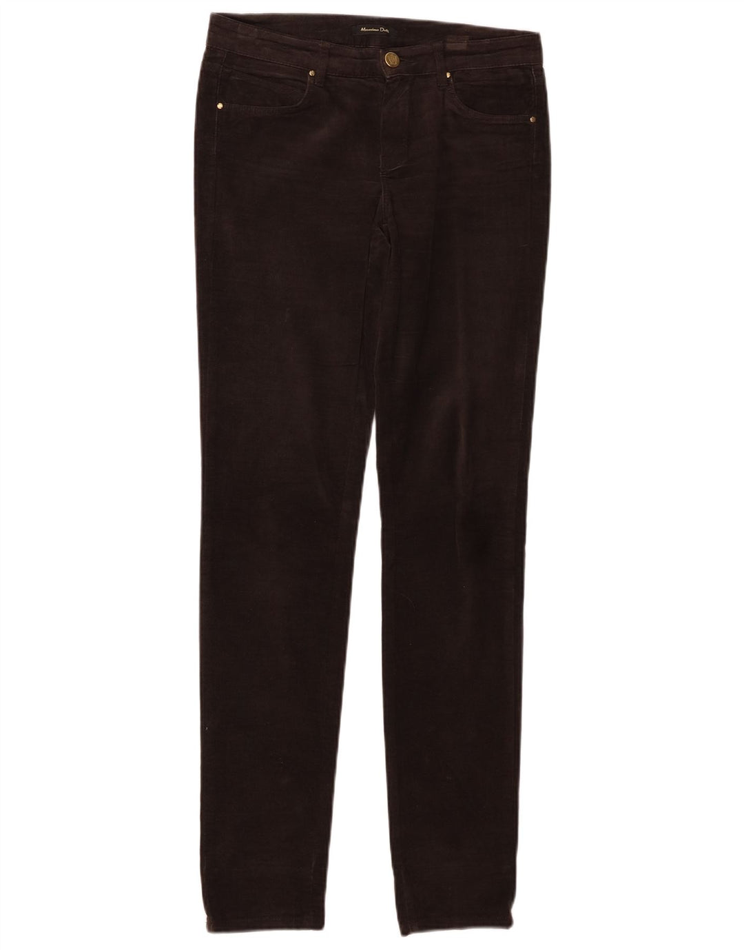MASSIMO DUTTI Pantalones Casuales de Terciopelo para Mujer EU 34 2XS W24 L30 Marrón