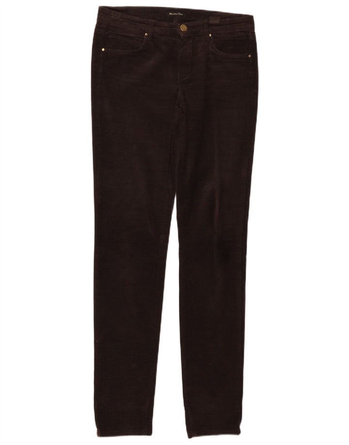 MASSIMO DUTTI Pantalones Casuales de Terciopelo para Mujer EU 34 2XS W24 L30 Marrón