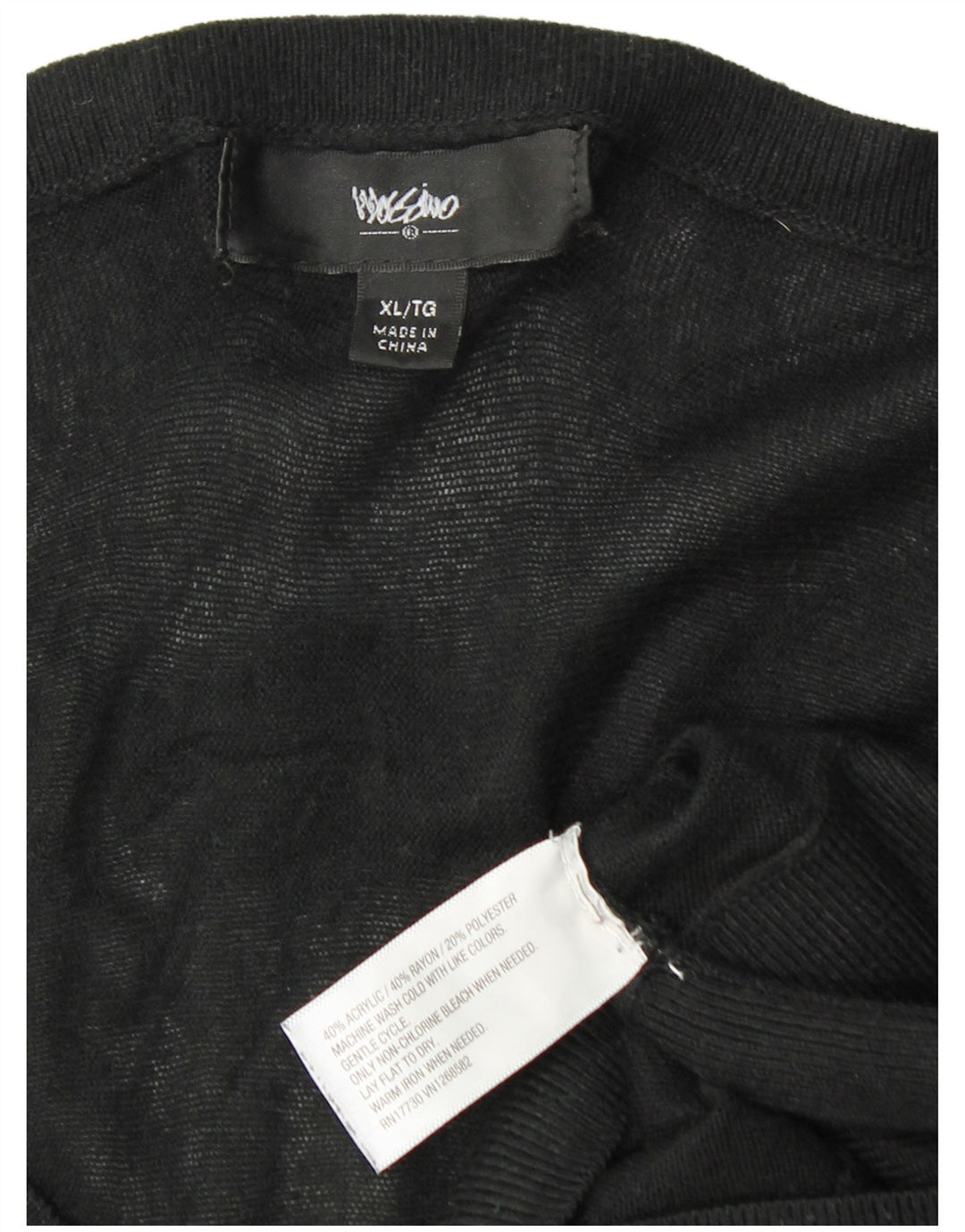 MOSSIMO Vestido tipo jersey de manga larga para mujer UK 40 XL Acrílico negro