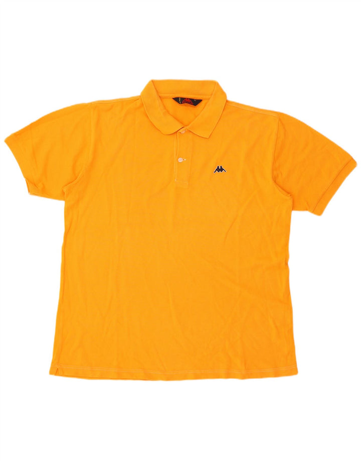 Kappa Polo Regular De Manga Corta Para Hombre Algodón Naranja Grande
