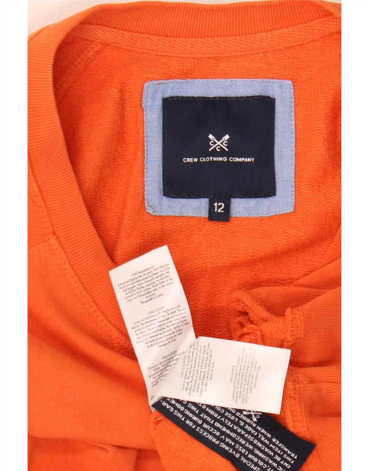 Crew Clothing Sudadera para mujer Jumper UK 12 Algodón naranja mediano