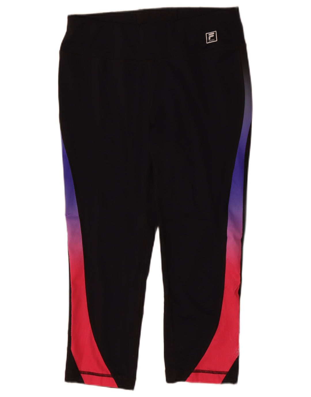 FILA Leggings capri para mujer UK 40 Medium Azul marino Colorblock