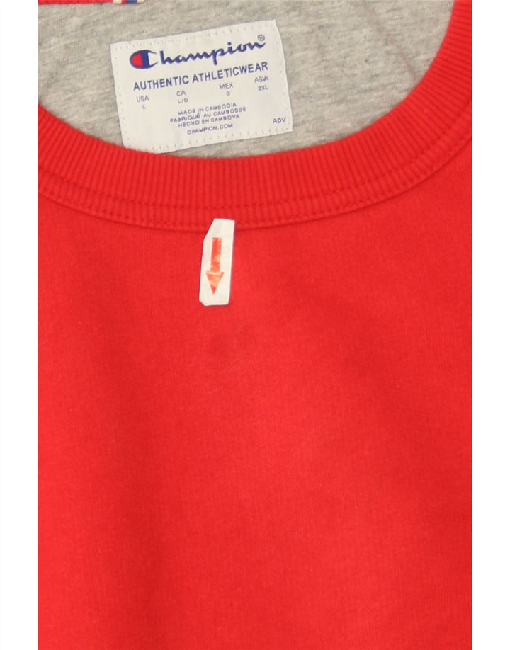 Champion Sudadera Jumper Para Hombre Grande Rojo