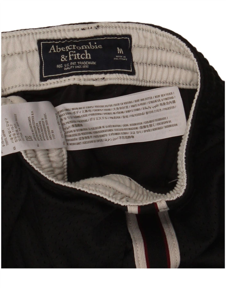 Abercrombie & Fitch Shorts deportivos con estampado para hombre Poliéster negro mediano