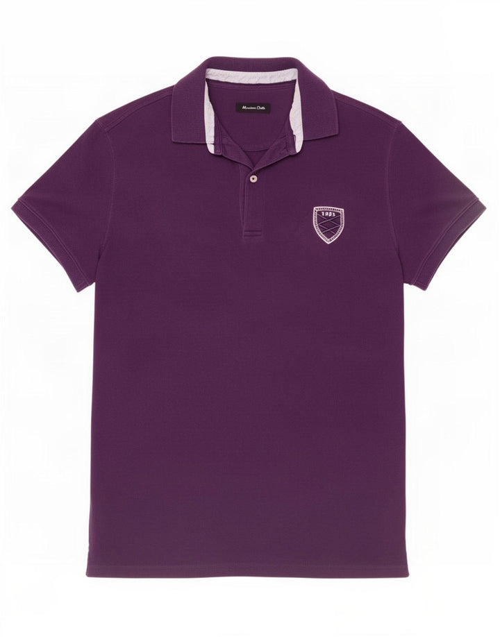 Polo Massimo Dutti Hombre Algodón Morado Medio