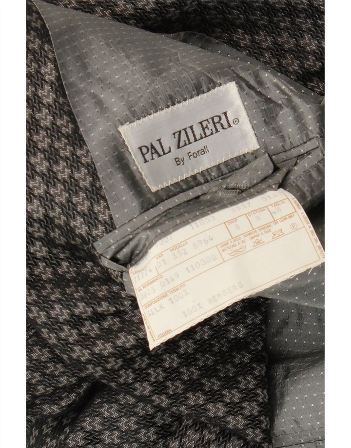 Pal Zileri Chaqueta tipo blazer con doble botonadura para hombre IT 48 Gris medio geométrico