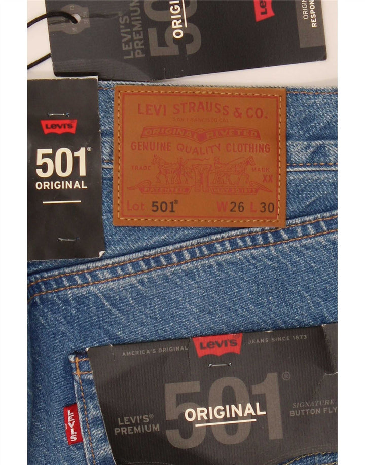 Vaqueros Levi's Mujer 501 Rectos W26 L30 Algodón Azul