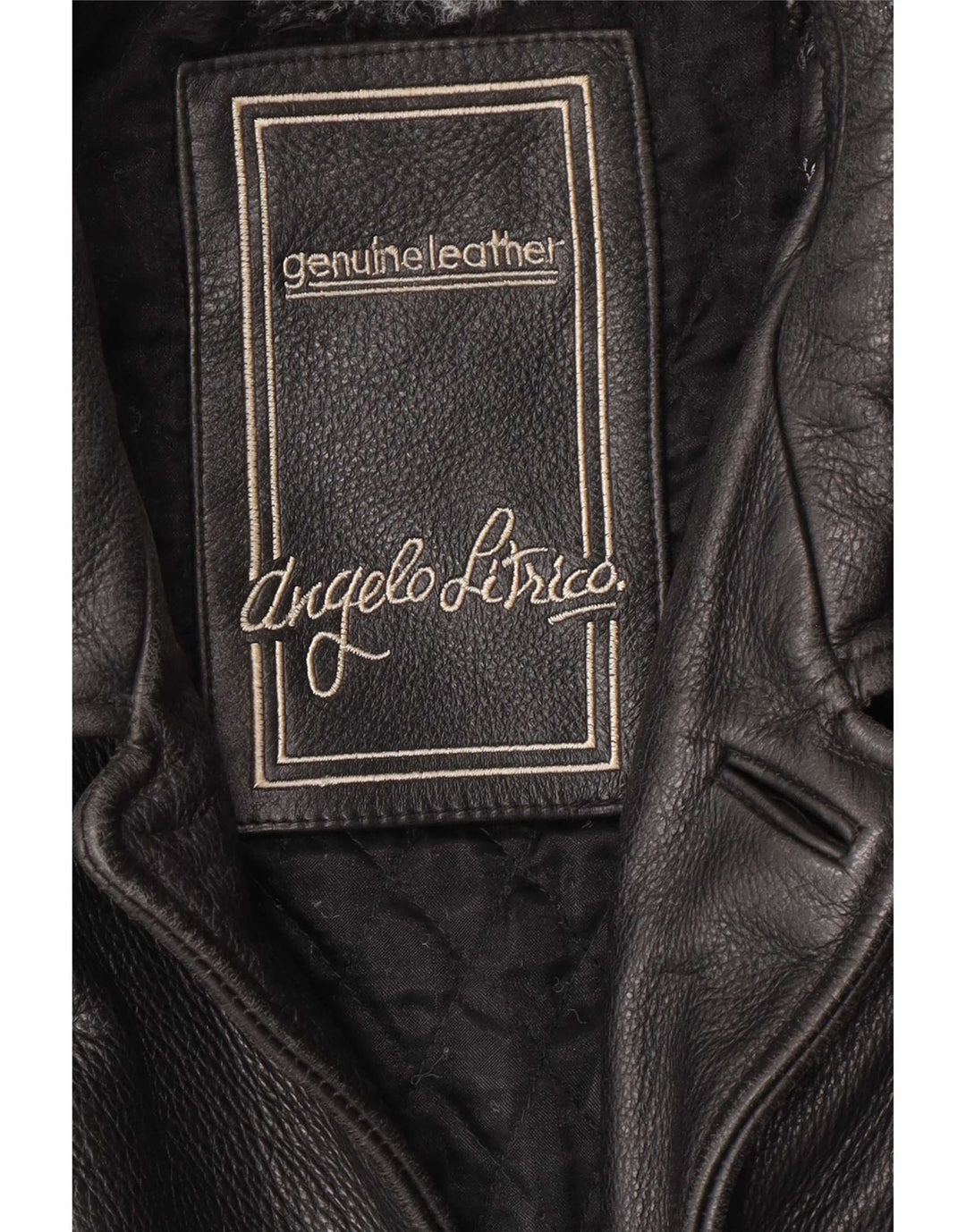Angelo Litrico Chaqueta de cuero para hombre XL Negro Clásico