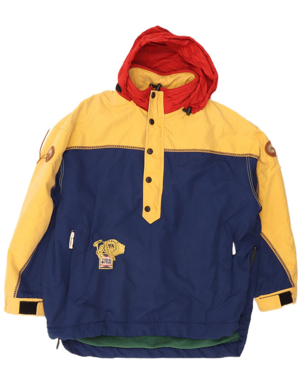 Think Pink Chaqueta anorak holgada con estampado gráfico para hombre UK 40 Large Azul marino