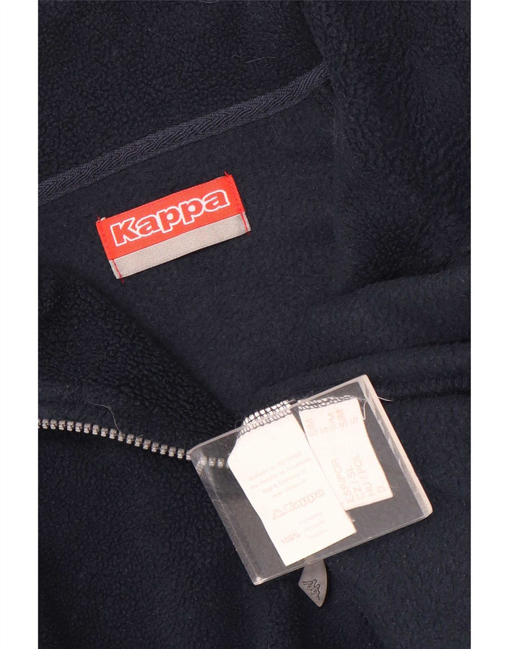 Kappa Hombre Zip Neck Fleece Jumper Small Azul Marino Poliéster