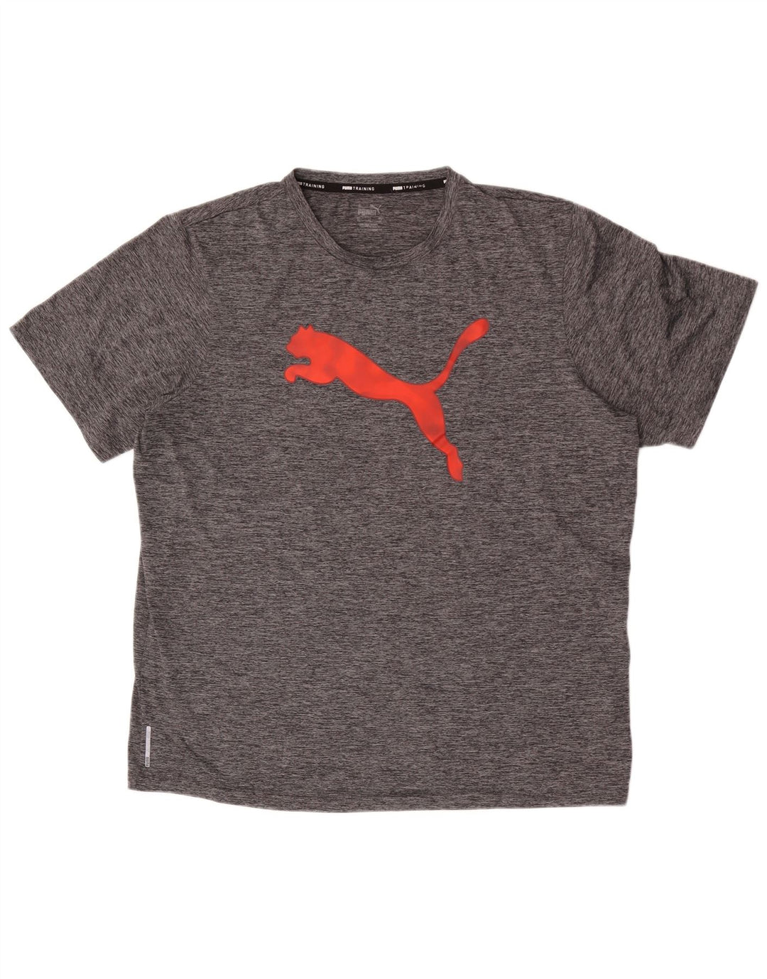 Puma Camiseta gráfica de entrenamiento para hombre Top XL Poliéster moteado gris