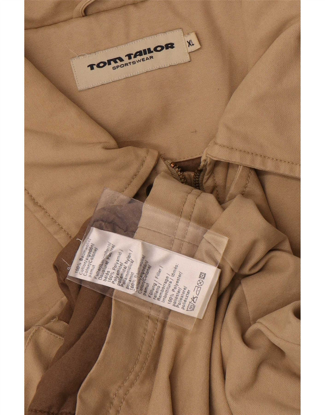Tom Tailor Chaqueta utilitaria para hombre UK 42 XL Algodón beige