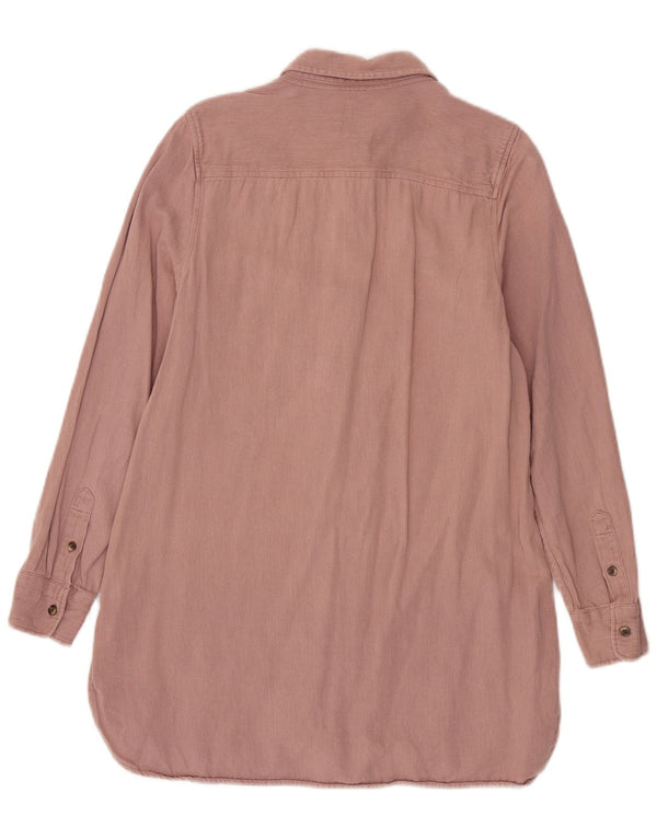 Camisa de manga larga para mujer Fat Face UK 40 Small Pink Linen