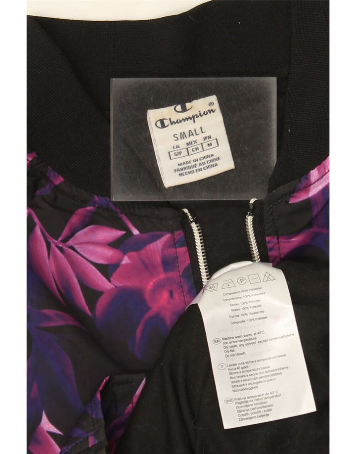 Champion Chaqueta de chándal para mujer UK 10 Small Púrpura Floral Poliéster