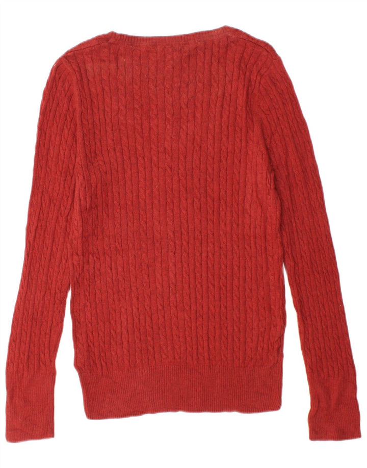 EDDIE BAUER Jersey Seattle con cuello barco para mujer, talla 40, talla M, color rojo