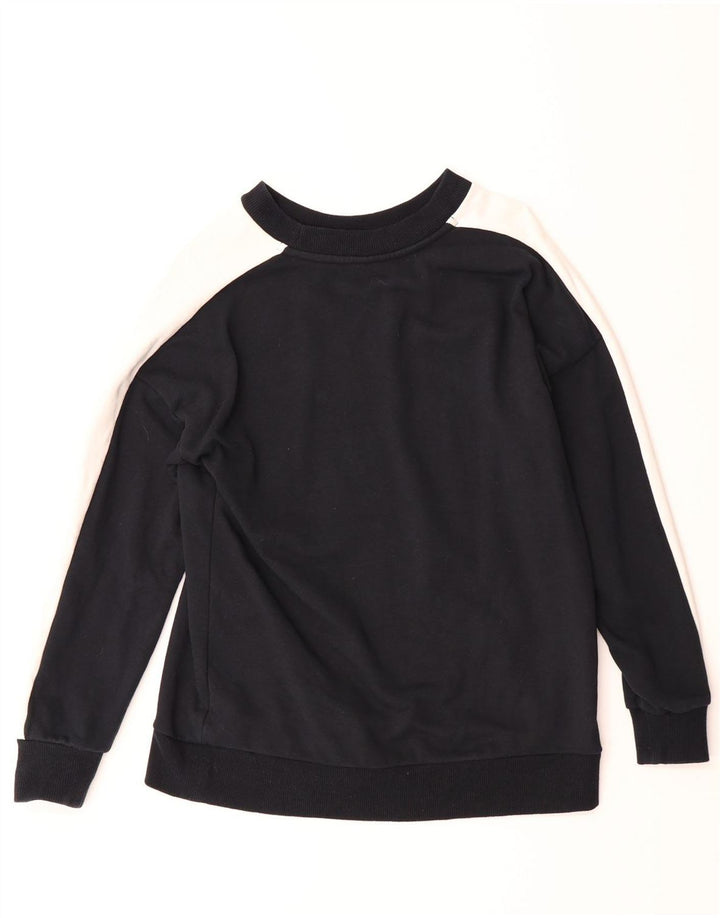 PUMA Mens Sweatshirt Jumper XS Black Colourblock Cotton
