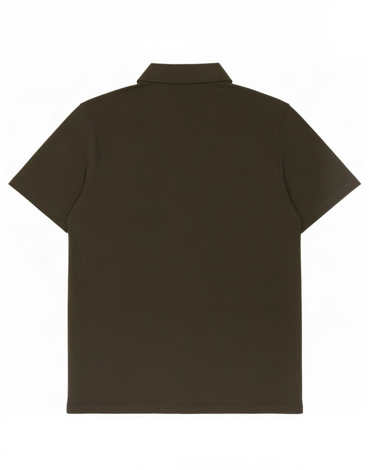 All Saints Polo para hombre de algodón caqui grande