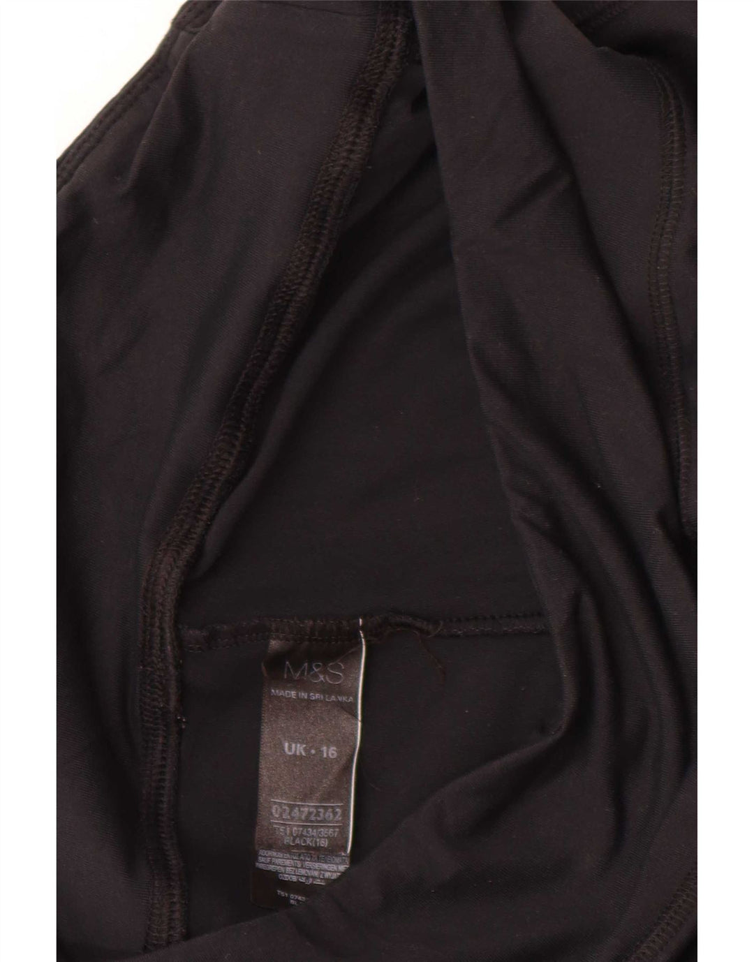 Marks & Spencer Leggings Capri para Mujer UK 46 Grande Poliamida Negra