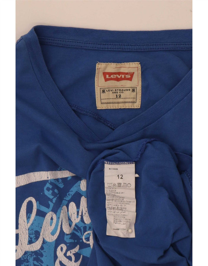 Levi's Camiseta gráfica para niño Top 11-12 años Azul Algodón