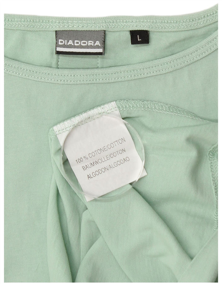 Diadora Cami Top Mujer UK 44 Grande Algodón Turquesa