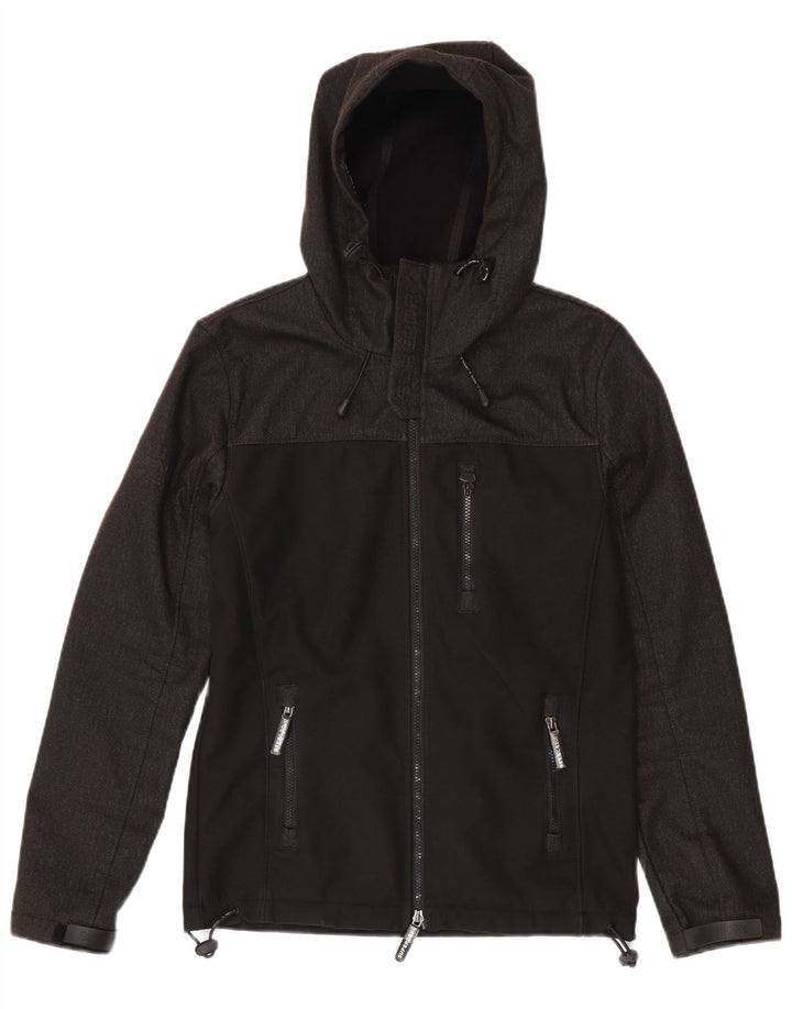 Superdry Chaqueta impermeable The Windtrekker para hombre, talla 36, color negro pequeño