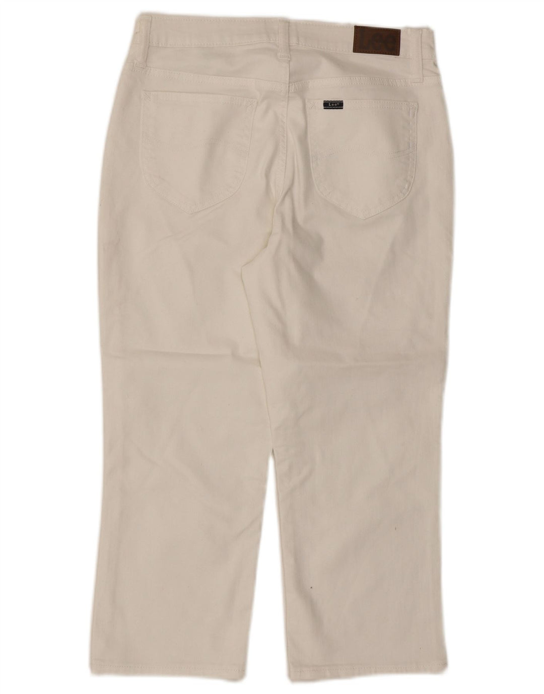 Lee Capri Jeans para Mujer US 8 Mediano W30 L21 Algodón Blanco