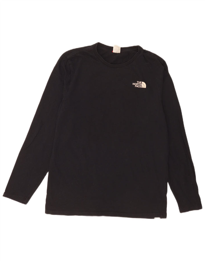 The North Face Hombre Camiseta Gráfica Manga Larga Algodón Negro Mediano