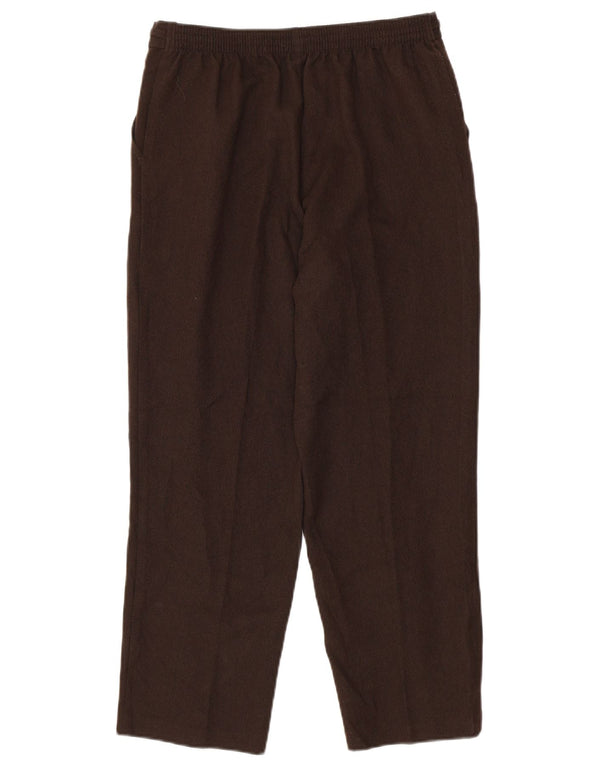 Marks & Spencer Pantalones informales cónicos para mujer UK 12 Medium W30 L26 Marrón
