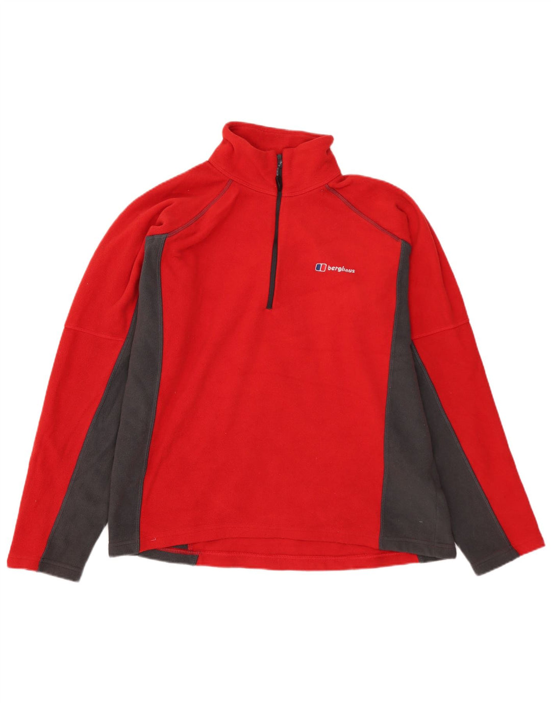 Berghaus Hombre Jersey De Forro Polar Con Cremallera En El Cuello Medio Rojo Colorblock Poliéster