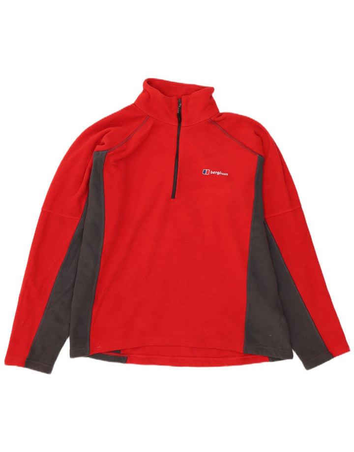 Berghaus Hombre Jersey De Forro Polar Con Cremallera En El Cuello Medio Rojo Colorblock Poliéster