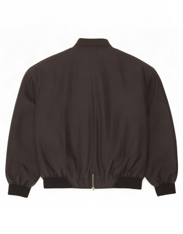 Monza Chaqueta Bomber para Hombre UK 40 Large Seda Negra