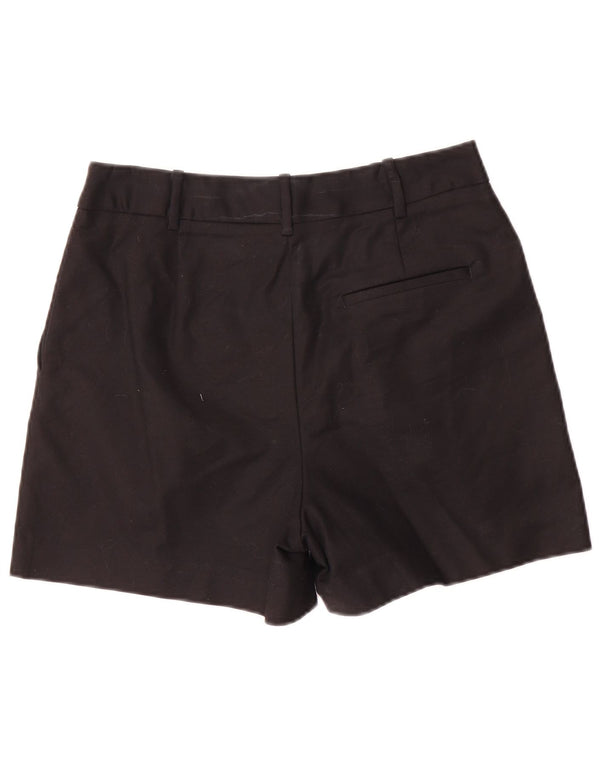 Zara Mujer Pantalones Cortos Chinos Pegged Mediano W28 Algodón Negro