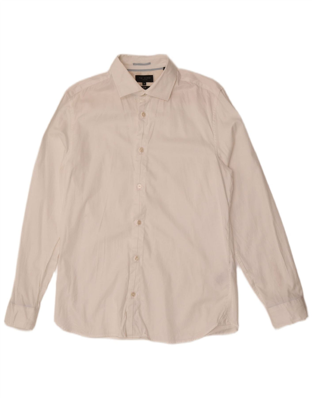 Ted Baker - Camisa ajustada para hombre, talla 4, algodón blanco grande