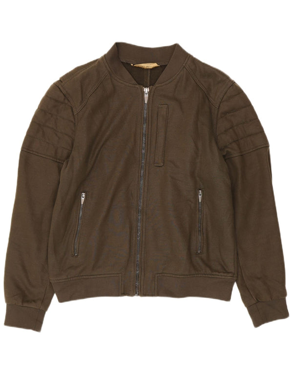 Zara Hombre Chándal Top Chaqueta XL Caqui Poliéster