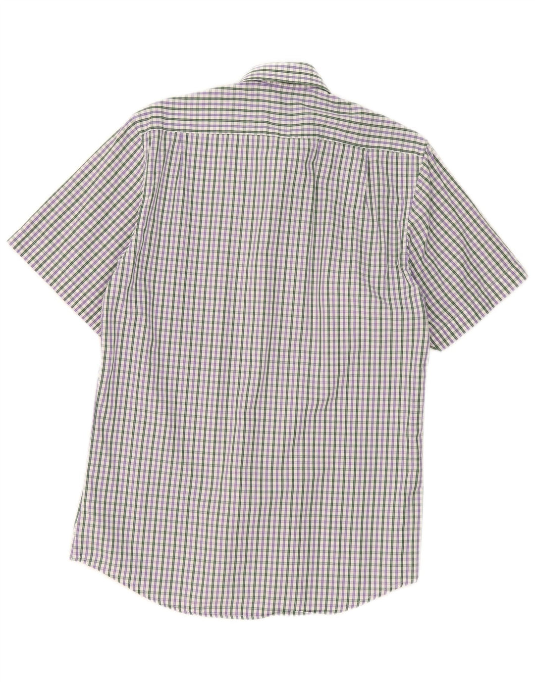 Gloriette Camisa De Manga Corta Para Hombre Algodón De Cuadros Multicolor Mediano