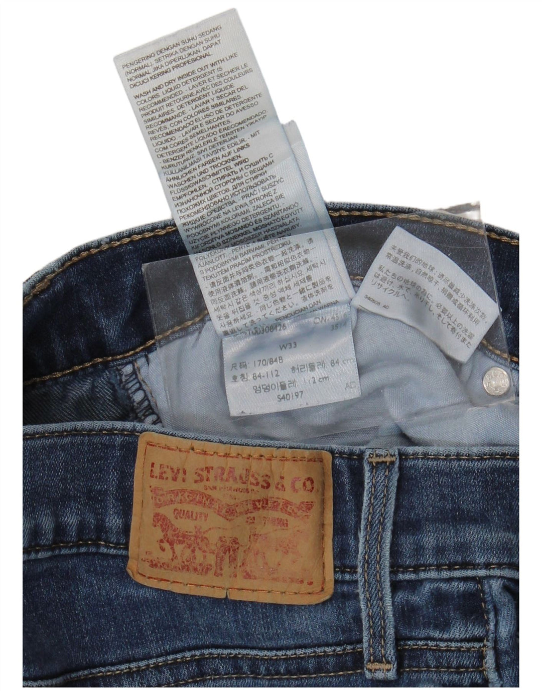 Vaqueros Levi's Mujer Slim W33 L26 Algodón Azul