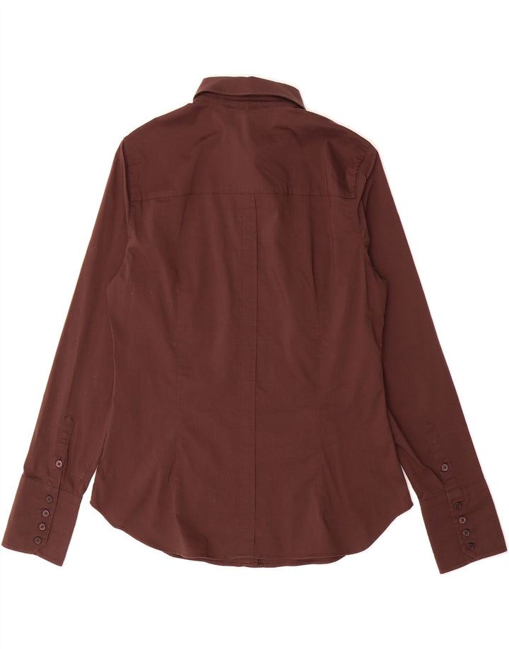 ZARA Womens Shirt UK 14 Large Brown Vintage Zara and Second-Hand Zara from Messina Hembry 
