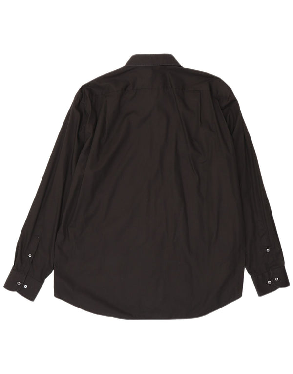 Camisa Hugo Boss Hombre Talla 45 17 3/4 XL Algodón Negro