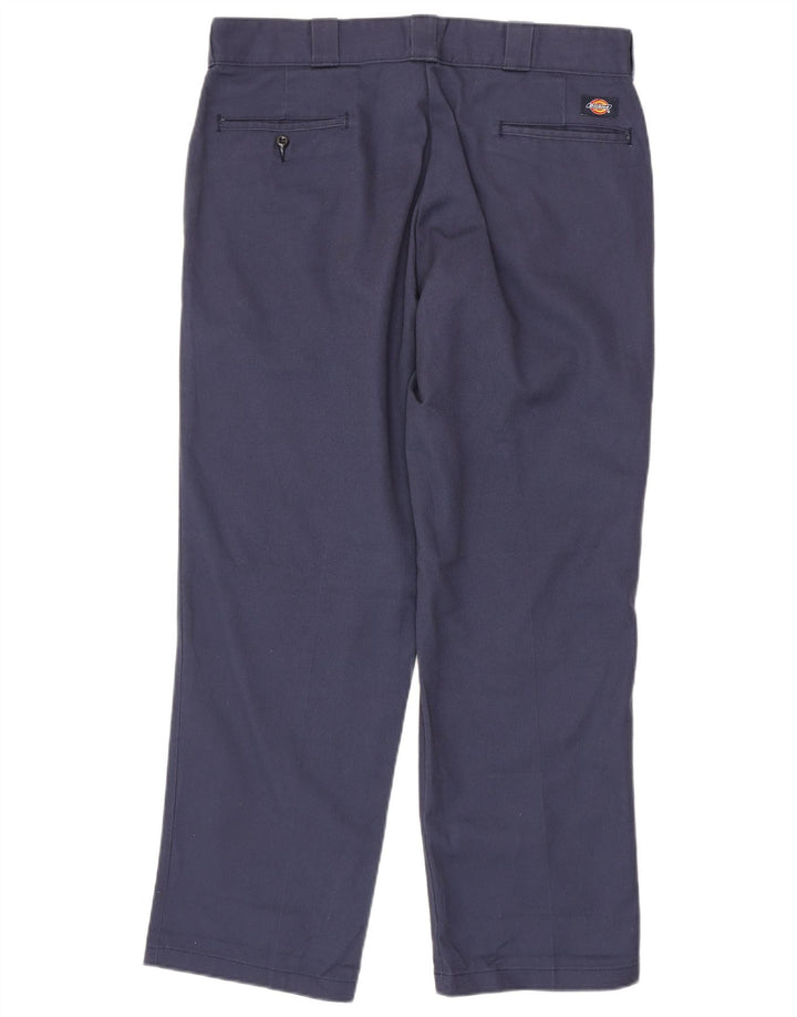 Dickies Pantalón chino recto para hombre W38 L30 Poliéster azul marino