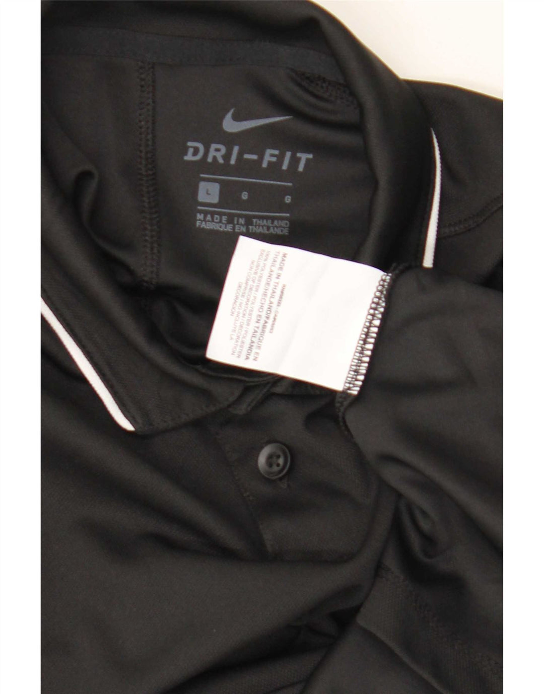Nike Polo Dri Fit para niños 12-13 años Grande Poliéster Negro
