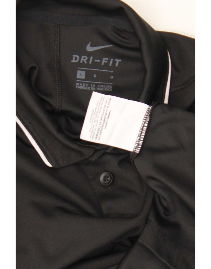 Nike Polo Dri Fit para niños 12-13 años Grande Poliéster Negro