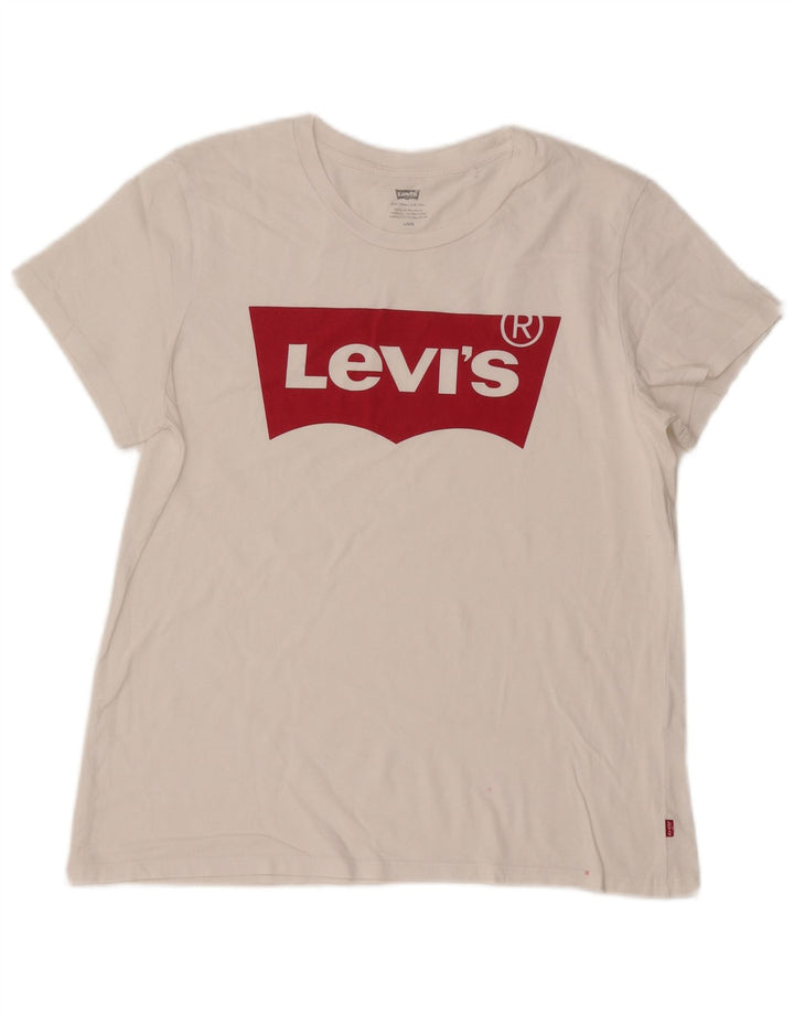 Levi's Camiseta gráfica para mujer Top UK 46 Large White