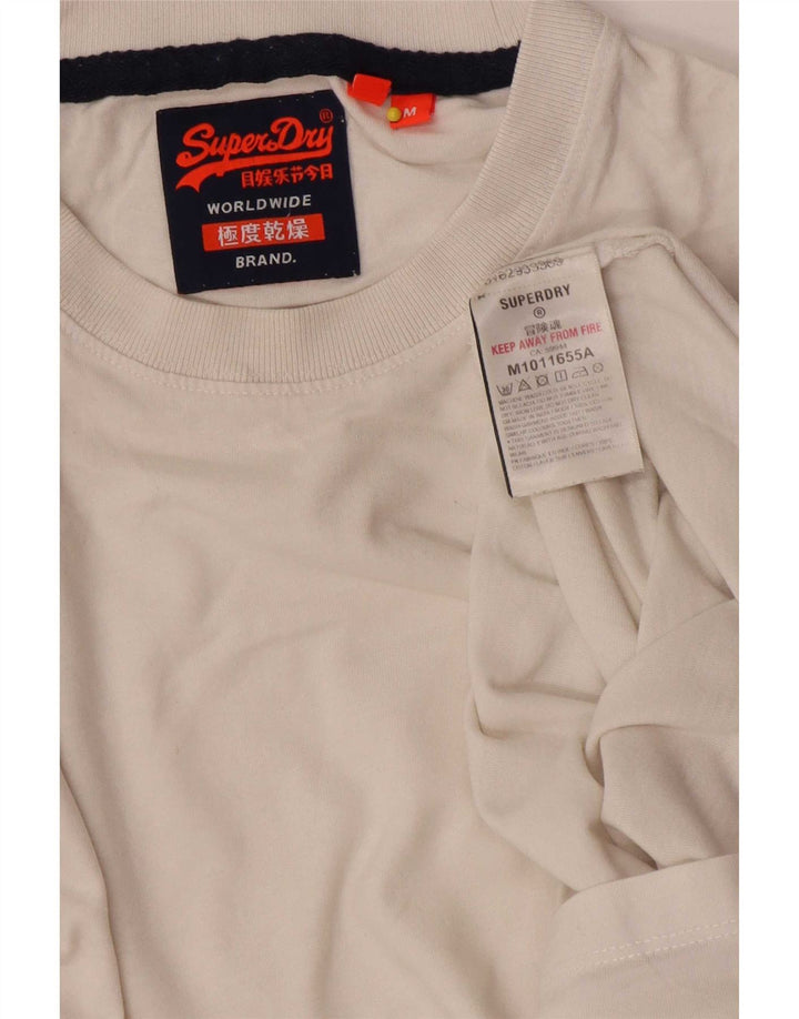 Superdry Camiseta para hombre Top Medium White Cotton
