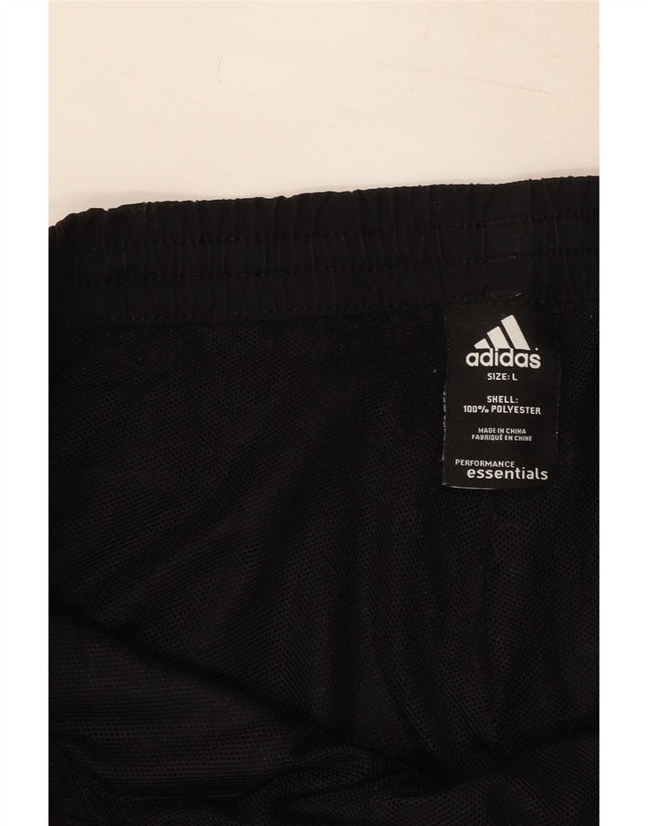 Adidas Hombre Pantalones De Chándal Joggers Grande Negro Poliéster
