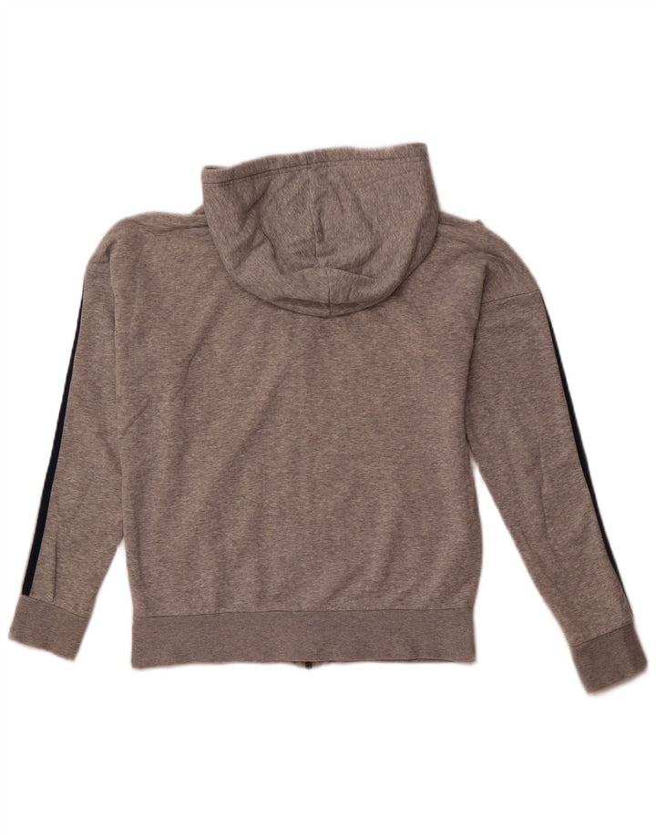 Adidas Sudadera con capucha de gran tamaño con cremallera para mujer UK 6 XS Gris Algodón