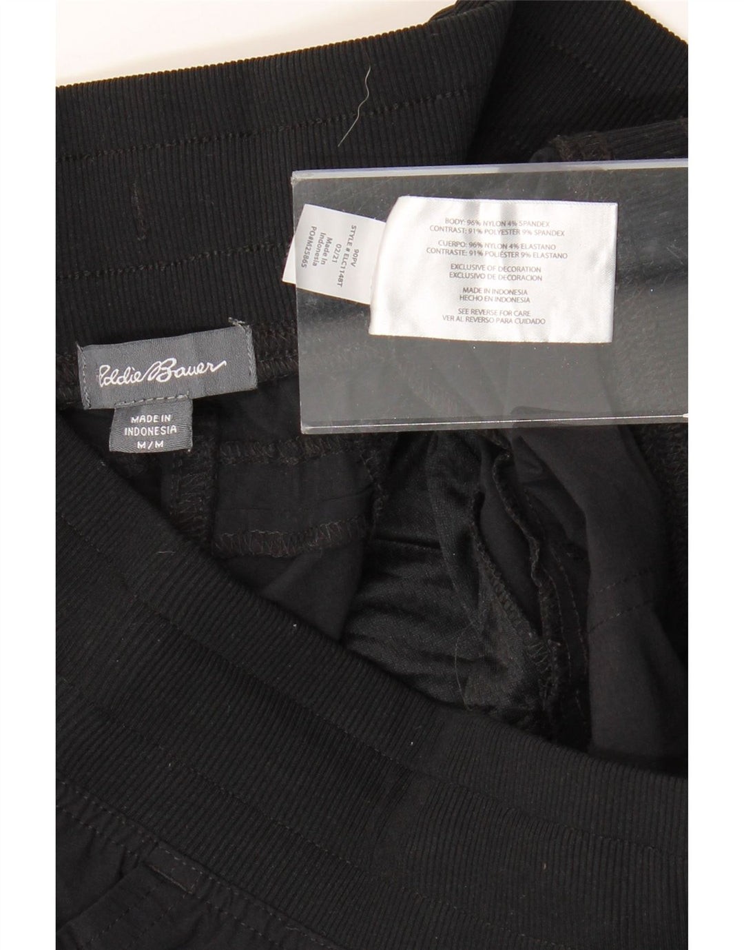 EDDIE BAUER Pantalón Capri Cargo Recto para Mujer Mediano W30 L22 Negro