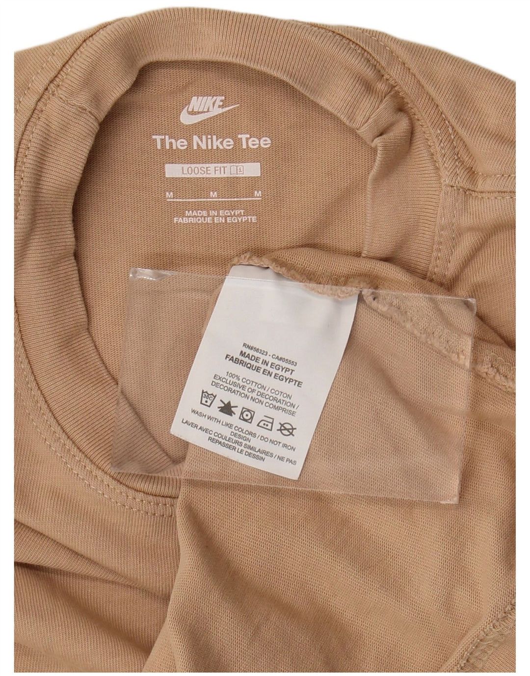 Nike Camiseta corta para mujer UK 44 Algodón beige medio