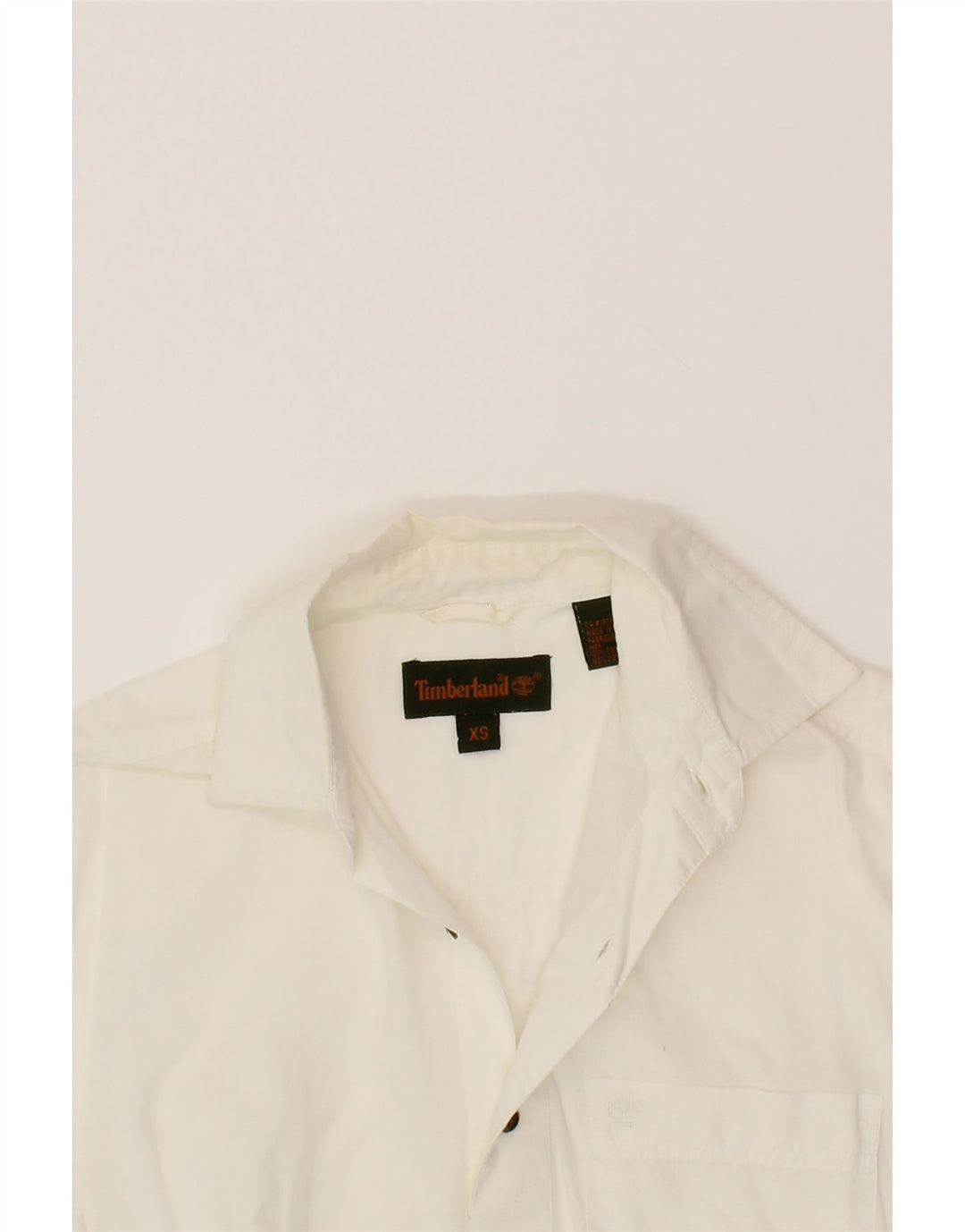TIMBERLAND Mens Short Sleeve Shirt XS White Cotton Vintage Timberland and Second-Hand Timberland from Messina Hembry 