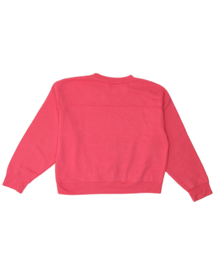Zara Mujer Sudadera Jumper UK 44 Poliéster Rosa Medio