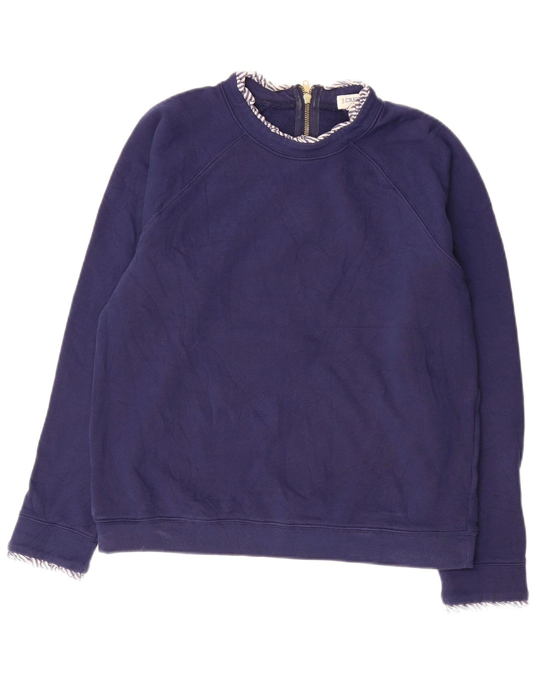 J. CREW Sudadera para mujer Jumper UK 14 Medium Azul marino Algodón
